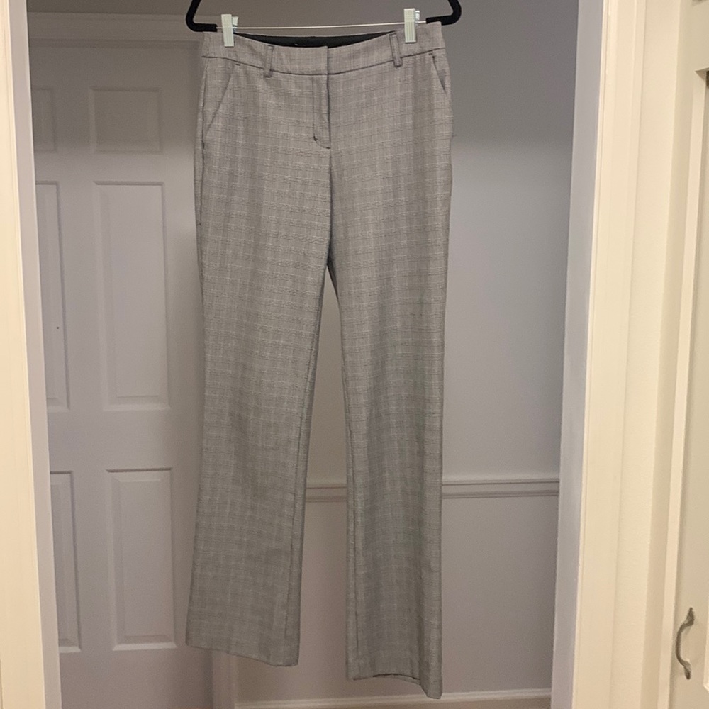 Express Columnist dress pant. Gray/black/red plaid. 8R
